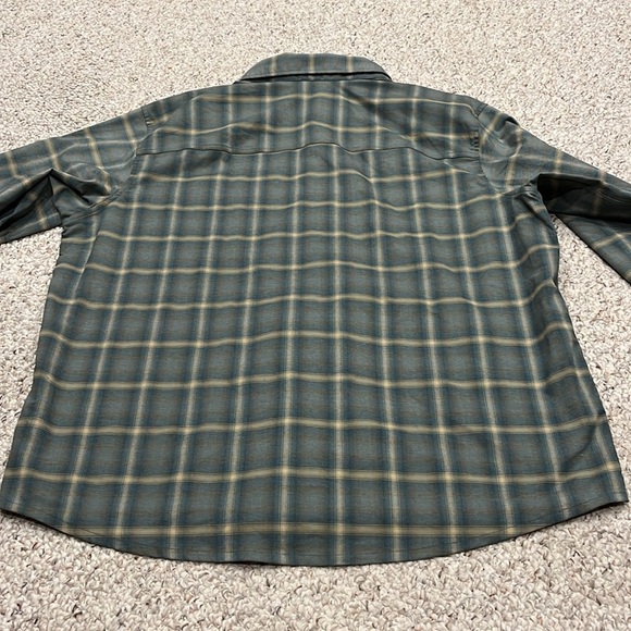 REI Co-op Sahara Thermal Button Down Shirt Flannel River Plaid Olive Sz XXL - Picture 8 of 8